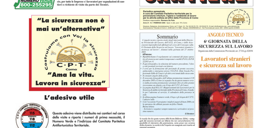 Rivista Cantiere Febbraio 2006