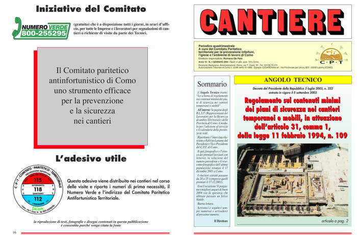 Rivista Cantiere Gennaio 2004