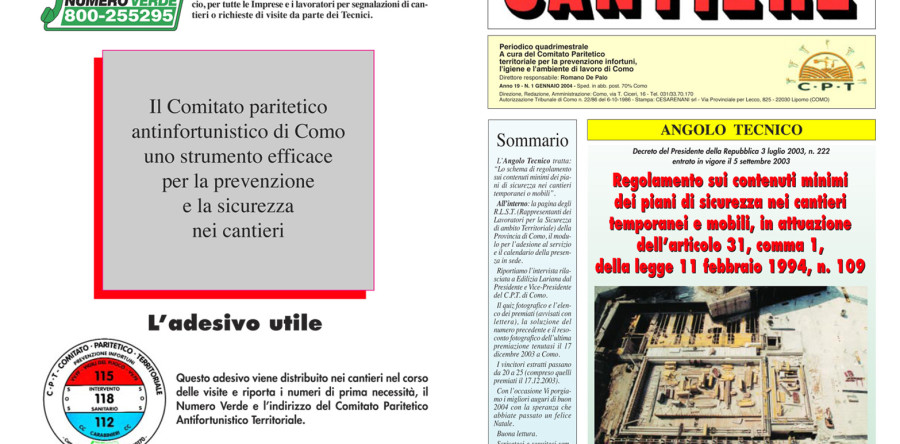 Rivista Cantiere Gennaio 2004
