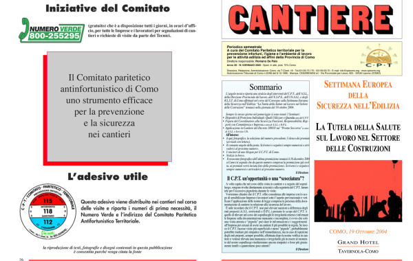 Rivista Cantiere Gennaio 2005