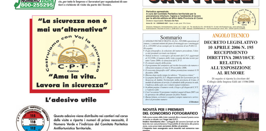 Rivista Cantiere Gennaio 2007