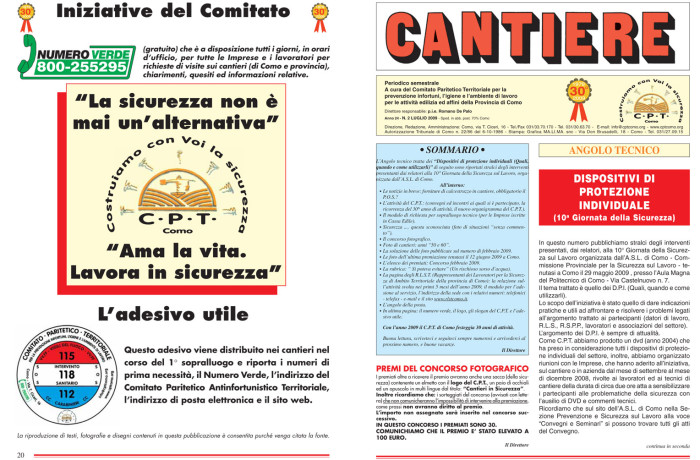 Rivista Cantiere Luglio 2009