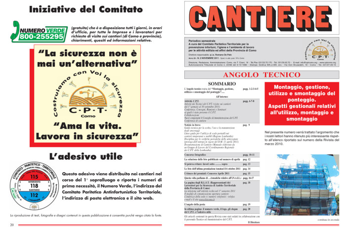 Rivista Cantiere Novembre 2011