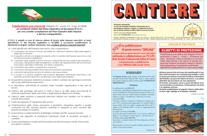 Rivista Cantiere Ottobre 2008