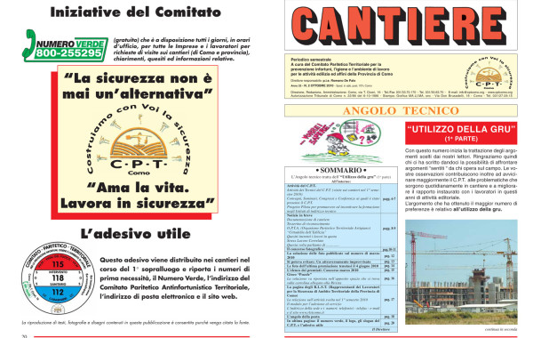 Rivista Cantiere Ottobre 2010