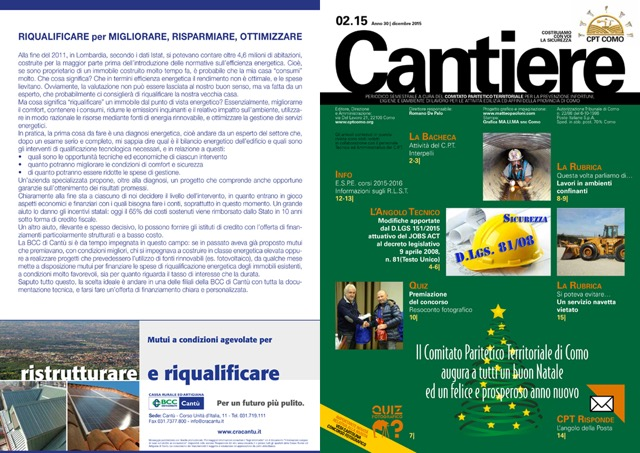 Rivista Cantiere Dicembre 2015