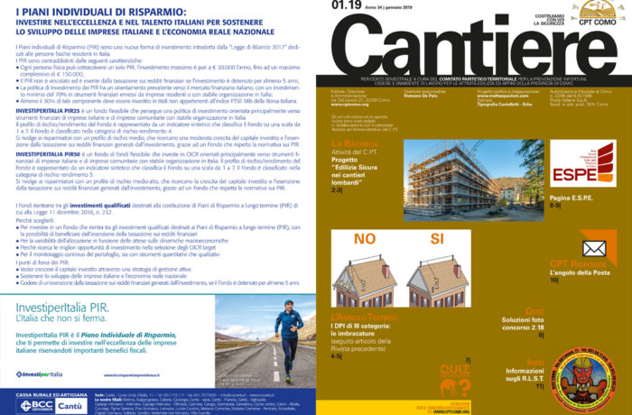 Rivista Cantiere Gennaio 2019